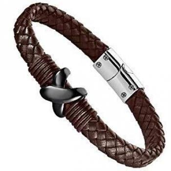 Lotus Style - Pulsera Hombre Acero y Piel LS1971-2/5