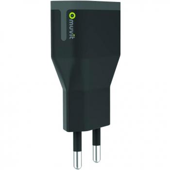 Muvit MUACC0166 - Transformador USB, 2.4 A, Color Negro