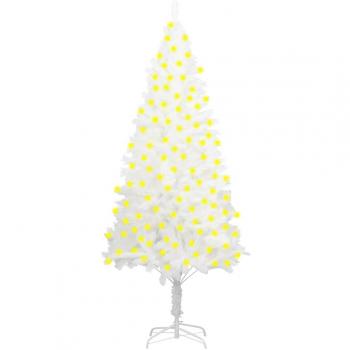 210 cm White Pre-lit Artificial Christmas Tree