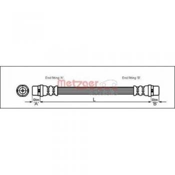 Metzger 4110341 Tubo flexible de frenos
