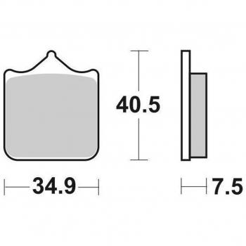 Pastillas de freno SBS 762HS sinterizadas para moto, set de 4 unidades