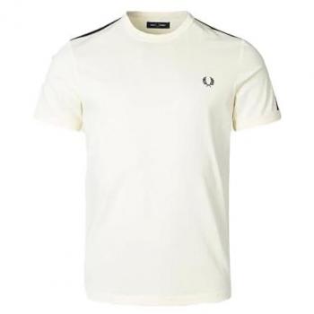 Fred Perry Men's Long Sleeve Twin Tipped T-Shirt - Navy/Dark Caramel M68 - Size L