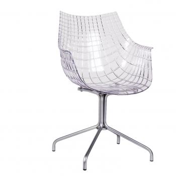 lo+demoda 108 - Silla, poliuretano, 76 x 152 x 82 cm, color transparente