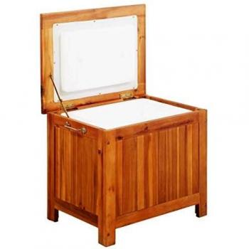 vidaXL Madera Maciza de Acacia Nevera Portátil 63x44x50cm Accesorios Camping