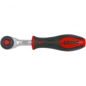 Carraca reversible SONIC 7121101, tipo de producto: herramienta manual; características: diseño compacto, mecanismo reversible, fabricada en acero al cromo vanadio, mango antideslizante, capacidad de 72 dientes para un ángulo