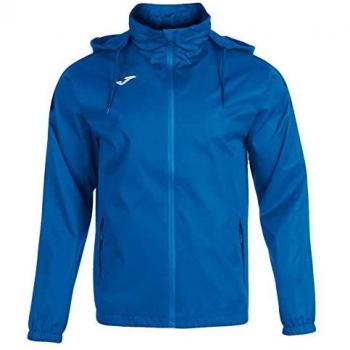 Chubasquero Trivor Royal Hombre - Chaqueta impermeable, color azul, ligera, transpirable, con capucha ajustable y cierre frontal