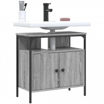 Mueble de lavabo de baño Sonoma 60x30x60 cm madera multicapa gris