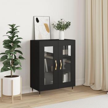 Aparador de madera de ingeniería negro 69,5x34x90 cm Mueble de Almacenaje de Salón Buffet para salón Armario Auxiliar Armario de Almacenamiento Vidaxl