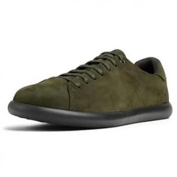 Camper Pelotas Soller Men's Sneakers - Dark Green Suede, Size 43