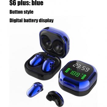 Auriculares Inalámbricos S6 TWS Bluetooth Impermeables Estéreo Deportivos para Música, Compatible con iPhones y Xiaomi