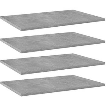 vidaXL Bookshelf Boards 4 pcs Concrete Grey 60x40x1.5 cm Engineered Wood