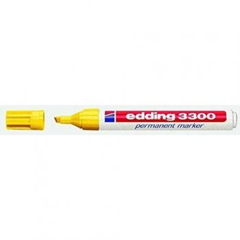 Rotulador Permanente Edding 3300 Amarillo 1-5mm Indeleble Rápido Secado Resistente al Agua y a los Borrones