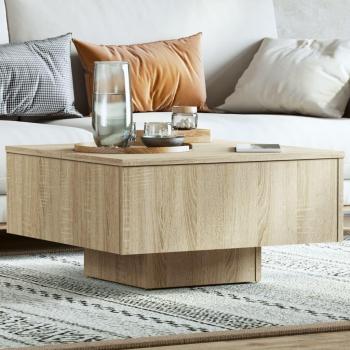 Mesa de centro vidaXL madera contrachapada 60x60x31,5 cm Blanco, Negro, Roble Sonoma Mesita de Salón o Comedor o Auxiliar Mesa de Café Meuble Salón