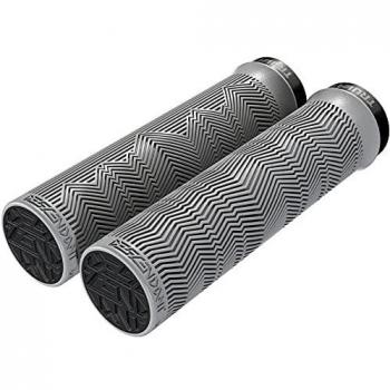 Puños Truvativ Descendant 133mm Gris con Doble Bloqueo y Agarre de Goma Antideslizante