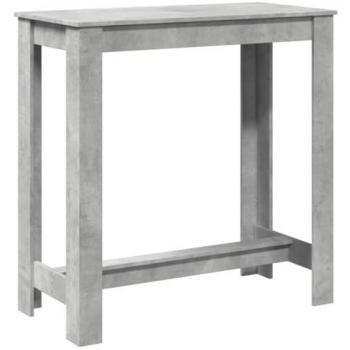 Mesa Alta de Bar Madera Ingeniería Gris Hormigón 102x50x103,5 cm