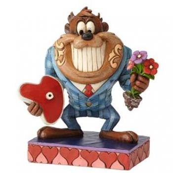 Estatua Diablo de Tasmania Cita Romántica Jim Shore Looney Tunes 12 cm