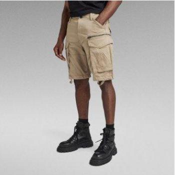 G-Star RAW Men's Rovic Zip Relaxed Shorts - Comfortable Sports Style, Beige