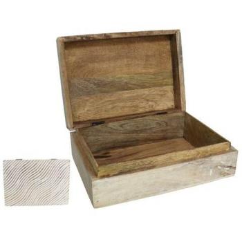 Caja de Almacenaje Tallada Waves 25 x 17 x 8 cm