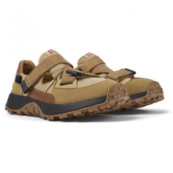 CAMPER Drift Trail Sneakers for Men - Beige/Brown, Size 46, Cotton Fabric