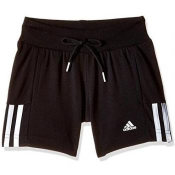 adidas Sporthose Essentials Mid 3S Shorts - Pantalones deportivos para niñas, color black/white, talla 152 cm