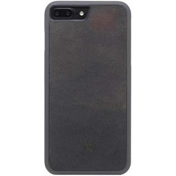 Woodcessories z funda carcasa case compatible con iphone 7 plus 8 plus de piedra de pizarra real ecobump stone negro volcan 2