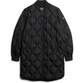 Superdry Women's Long Studios Jacket Black - Casual Polyester Long Sleeve 2024