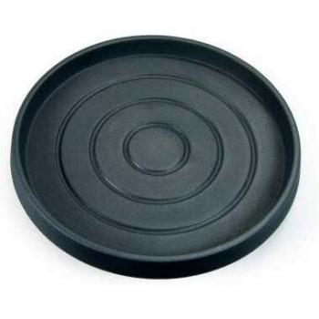 Maceta Redonda de Resina con Plato Begonia 45 cm Gris