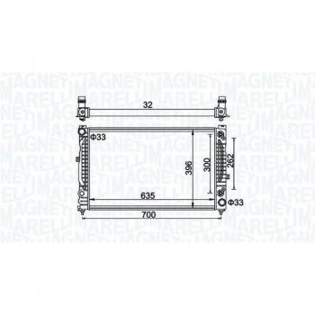 Radiador de refrigeración del motor MAGNETI MARELLI 350213185500