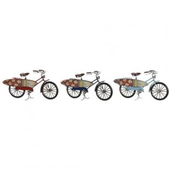 Figura Decorativa Home ESPRIT 27 x 9,5 x 14,5 cm (3 Unidades) Bicicleta