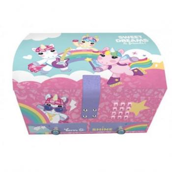 Kids Euroswan Organizador de Joyas Musical Sweet Dreams Unicornio y Fantasía con Código