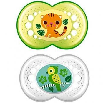 MAM Original Silicone Baby Soother 6+ Months Unisex Pack of 2