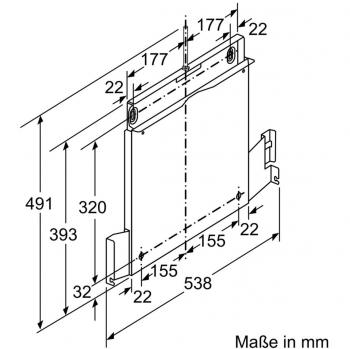 Neff Z54TL60X0 Marco de descenso para campana extractora telescópica de 60 cm en acero inoxidable