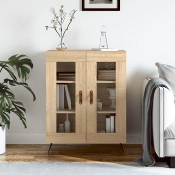 Aparador de madera de ingeniería 69,5x34x90 cm en color roble Sonoma, mueble de almacenaje para salón, buffet, armario auxiliar y armario de almacenamiento