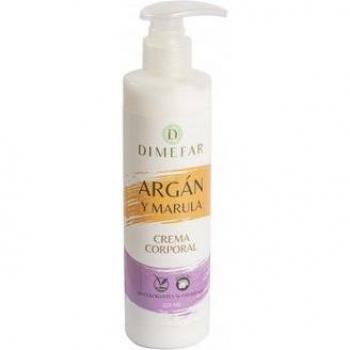 Dimefar Crema Corporal Argan & Marula 250ml - Crema hidratante corporal, formulada con aceite de argán y marula, ideal para nutrir y suavizar la piel, presenta una textura ligera y de rápida