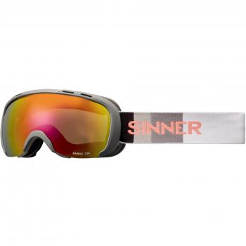 Sinner mármol OTG Doble Naranja Lente Gafas de esquí, Unisex, Color Gris, tamaño Talla única