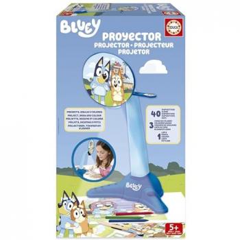 Proyector de Dibujo Bluey Educa con 40 Diapositivas, Ceras de Colores y Lápiz, A Partir de 5 Años
