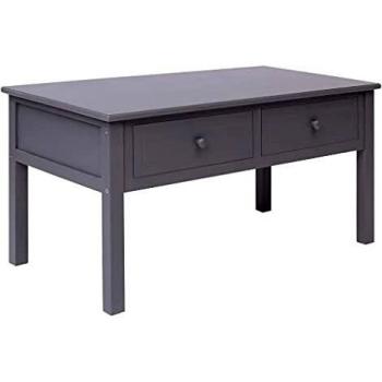 vidaXL Mesa de Centro de Madera Mobiliario Decoración Hogar Interiores Moderna Elegante Práctica Versátil