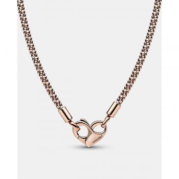 Collar Pandora Moments con Cadena de Tachuelas en Oro Rosa de 14k