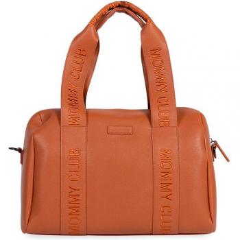Bolso Cambiador Mommy Club Childhome Polipiel Marrón con Fijaciones para Cochecito y Correa para el Hombro, 22L