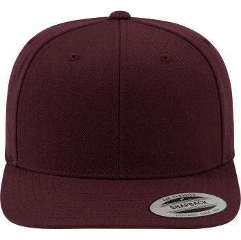 Flexfit Classic Snapback Cap - Unisex Adjustable Hat in Chestnut Brown and Maroon