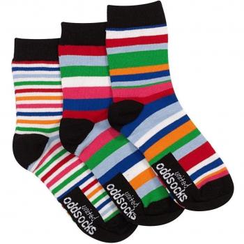 United Oddsocks - 3 Oddsocks para niños - Stripy