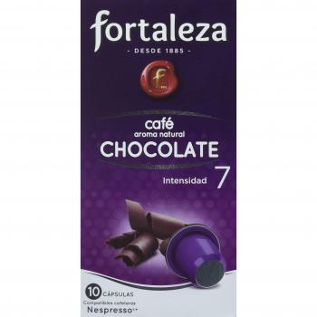 Café FORTALEZA - Cápsulas de café con Aroma Chocolate Compatibles con Nespresso - Pack 5 x 10 - Total 50 Cápsulas
