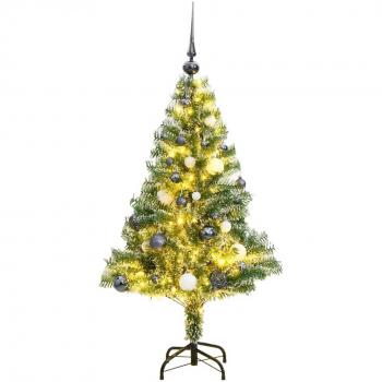 Árbol de Navidad Artificial vidaXL con Bolas y Nieve, Dimensiones 120 cm (150 LEDs), 150 cm (150 LEDs), 180 cm (300 LEDs)