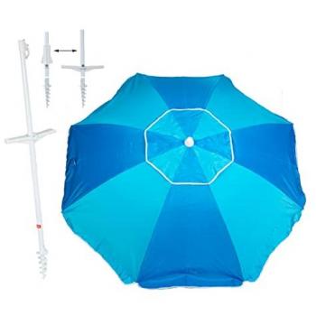 Sombrilla de Acero Tintado 180 cm con Espiral y Manetas - Protección Total UV, 8 Varillas, Calidad Crevicosta