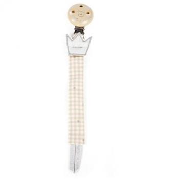Pasito a pasito 73636 - Pinza chupete, diseño vichy rosa petite etoile