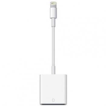 Apple MD822ZM/A - Adaptador de conector Lightning a lector de tarjetas SD, blanco
