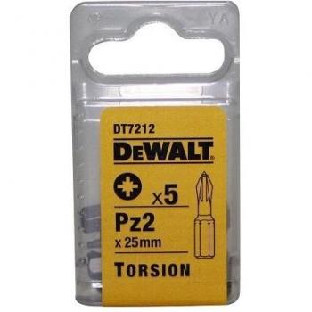 DeWalt DT7212-QZ Puntas de torsión 25 mm Pz2, 25mm