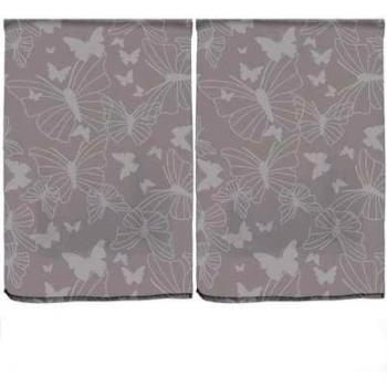 Par de mini visillos 60x90 cm PAPILLON gris