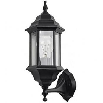 Aplique Ext.aluminio Pollux Peq.Negro Ip44 Fabrilamp