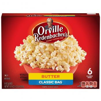 Palomitas de maíz de mantequilla Orville Redenbacher, 6 paquetes para microondas